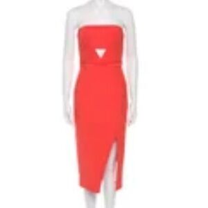 NICHOLAS 100% Silk Strapless Cocktail Dress Size 4